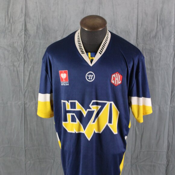 Retro Hockey Shirt - HV71 Soccer Style Jersey by Warrior - Men's 3XL - Picture 4 of 13